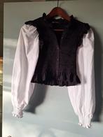 Mooie blouse wit met zwart. Zara S, Ophalen of Verzenden, Zo goed als nieuw, Maat 36 (S), Wit