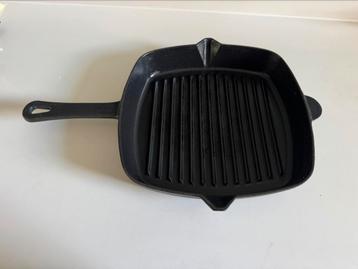 Gietijzeren grillpan 26cm vierkant beschikbaar voor biedingen