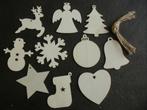 1148-2- SET: 10x HOUT KERST HANGER oa ENGEL, RENDIER, SNEEUW, Ophalen of Verzenden, Nieuw, Materiaal