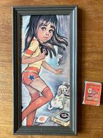 Sixties meisje kort oranje teeny bopper broekje pickup retro, Huis en Inrichting, Woonaccessoires | Schilderijen, Tekeningen en Foto's