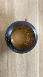 Zwart/gouden kaarshouder, Huis en Inrichting, Woonaccessoires | Kandelaars en Kaarsen, Ophalen, Zo goed als nieuw, Metaal, Zwart