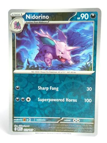 Pokémon - 151 - Nidorino - 033/165 - Reverse Holo beschikbaar voor biedingen