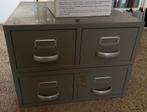 Vintage metalen systeem archief ladekast (2 elementen), Huis en Inrichting, Kasten | Ladekasten, Ophalen, Minder dan 50 cm, Gebruikt