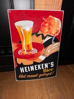 Heineken Emaille Reclamebord 60x40 cm - Café Must-Have!, Ophalen of Verzenden, Gebruikt, Reclamebord