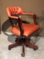 Klassieke Chesterfield bureaustoel, Huis en Inrichting, Bureaustoelen, Bruin, Zo goed als nieuw, Bureaustoel, Chesterfield