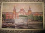 Ansichtkaart Centraal Station Amsterdam Aquarel M. v. Boordt, Verzamelen, Ansichtkaarten | Nederland, Ophalen of Verzenden, 1940 tot 1960