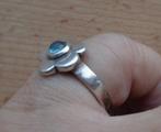 zilveren ring bloem [1044], Verzenden, Zo goed als nieuw, 17 tot 18, Dame