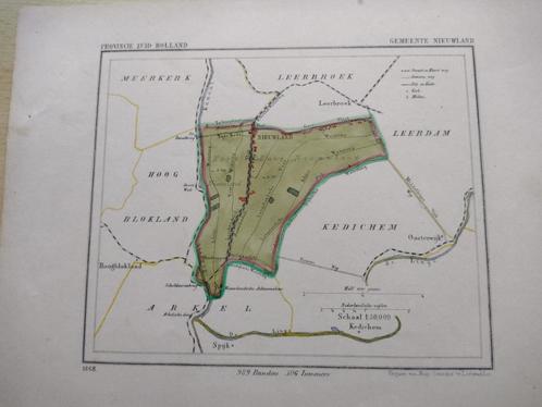118 Nieuwland Litho Kuyper 1867, Antiek en Kunst, Kunst | Litho's en Zeefdrukken, Ophalen of Verzenden