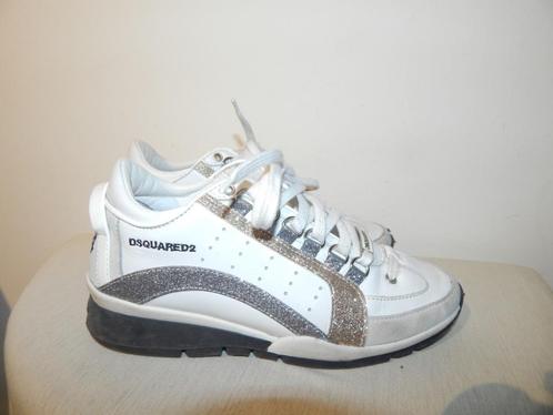 Dsquared2 witte leren sneakers glitter accenten zeer net 37, Kleding | Dames, Schoenen, Zo goed als nieuw, Sneakers of Gympen