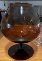 Hoge Vaas / Bowl - Chocolade Bruin!! Vintage,16 cm  Handmade, Ophalen of Verzenden