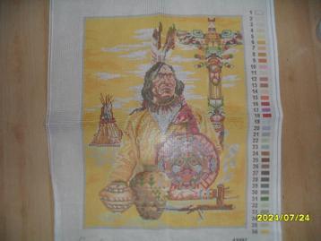 NIEUW Voorbedrukt stramien Indiaan Lanarte. Verkoop Ook DMC beschikbaar voor biedingen