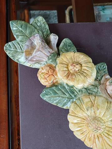 Franse Brocante Wanddeco  gips? bloemen kerst festoen beschikbaar voor biedingen