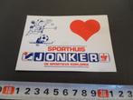 sticker Sporthuis JONKER de sportieve koploper  Apeldoorn *, Verzamelen, Ophalen, Zo goed als nieuw