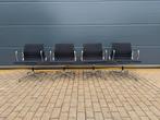 4x Vitra Eames Ea107 bureaustoelen zwarte hopsack en chroom, Ophalen of Verzenden, 50 tot 75 cm, Tecno flos knoll togo sede artifort b&b italia cassina leolux