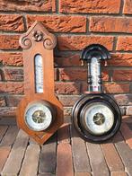 2 echte antieke open Barometers waarvan 1 kwik thermometer, Ophalen of Verzenden, Zo goed als nieuw