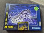 glow in the dark puzzel tijger 1000 stukjes, Hobby en Vrije tijd, Denksport en Puzzels, Ophalen of Verzenden, 500 t/m 1500 stukjes