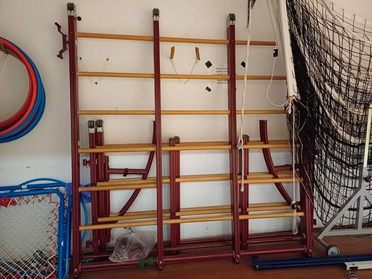 Kleuterklimraam klimrek Janssen en Fritsen gymzaal wandrek, Sport en Fitness, Overige Sport en Fitness, Zo goed als nieuw, Ophalen