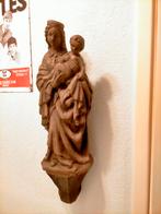 Oud massief houten Mariabeeld, Antiek en Kunst, Antiek | Religie, Ophalen of Verzenden