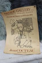 Originele affiche Jean Cocteau Artide Galerie Brussel 1976, Ophalen of Verzenden