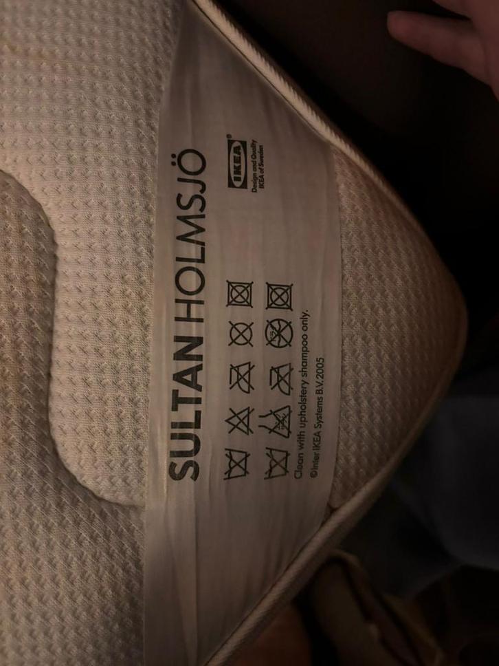 IKEA bed Espevar 90x200 cm, Huis en Inrichting, Slaapkamer | Bedden, Gebruikt, Eenpersoons, 90 cm, 200 cm, Stof, Wit, Ophalen