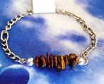 Tiger eye Gemstone Bracelet (Size: 17/22 cm), Bruin, Verzenden, Nieuw, Met edelsteen