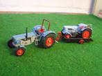 2 x eicher en aanhanger, Hobby en Vrije tijd, Modelauto's | 1:32, Ophalen of Verzenden, Gebruikt, Tractor of Landbouw, Overige merken