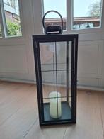 Zwarte Metalen Lantaarn, Huis en Inrichting, 25 tot 50 cm, Zwart, Ophalen of Verzenden, Zo goed als nieuw