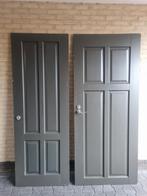 Twee hardhouten binnendeuren, Doe-het-zelf en Verbouw, Deuren en Horren, Ophalen, Gebruikt, 80 tot 100 cm, Binnendeur