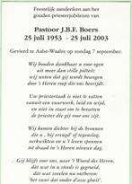 Aalst Waalre Feestelijk aandenken Pastoor J.B.F. Boers 2003, Verzamelen, Ansichtkaarten | Nederland, Verzenden, 1980 tot heden