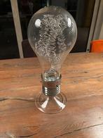 Tafellamp glazen peer met spiraal, Huis en Inrichting, Lampen | Tafellampen, Ophalen of Verzenden, Minder dan 50 cm, Modenr, Glas