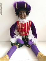 Authentieke V&D etalage zwarte Piet pop - 75cm, rood/paars, Diversen, Verzenden, Nieuw