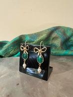 Malachiet Akoya zoutwater parel beschermt liefde magie uniek, Nieuw, Ophalen of Verzenden, Met edelsteen, Groen