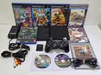 Playstation 2 Slimline + Spellen + Controller + Accessoires, Ophalen, Zwart, Met games, Zo goed als nieuw