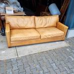 Stoere industriële bank + GRATIS BEZORGING, Art deco, Rechte bank, Gebruikt, Leer