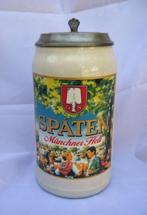 Bierkruik met tinnen deksel - Spaten Münchner Hell (7338-12), Antiek en Kunst, Ophalen