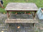 Peuter picknicktafel opknapper, Tuin en Terras, Picknicktafels, Ophalen, Gebruikt, Rechthoekig, Hout