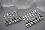 Zilver zilveren lepeltjes gekeurd art deco 6x en 8x, Ophalen of Verzenden, Zilver