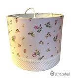 Vintage hanglamp - lampenkap rozen bloemen - licht roze, Huis en Inrichting, Lampen | Hanglampen, Ophalen of Verzenden, Vintage