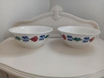 2 grote schalen Boerenbont decor. beschikbaar voor biedingen