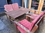 houten tuinset, Tuin en Terras, Tuinsets en Loungesets, Tuinset, Gebruikt, Bank, 4 zitplaatsen