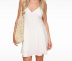 Leuke zomerse witte linnen jurk, Verzenden, Wit, Maat 42/44 (L), Olivia & kate