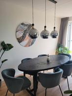 Eettafel en zes eetkamerstoelen, Huis en Inrichting, Tafels | Eettafels, Ophalen, 200 cm of meer, 50 tot 100 cm, Zo goed als nieuw