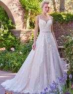 Trouwjurk maat 38 open rug tweedehands, Kleding | Dames, Ophalen of Verzenden, Zo goed als nieuw, Wit, Trouwjurk