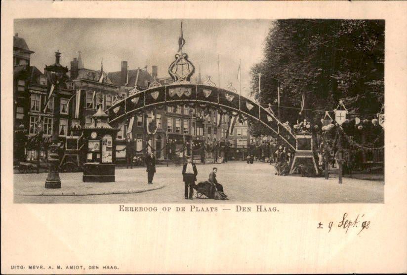 Den Haag - Ereboog op de Plaats, Ophalen of Verzenden, Voor 1920, Ongelopen, Zuid-Holland