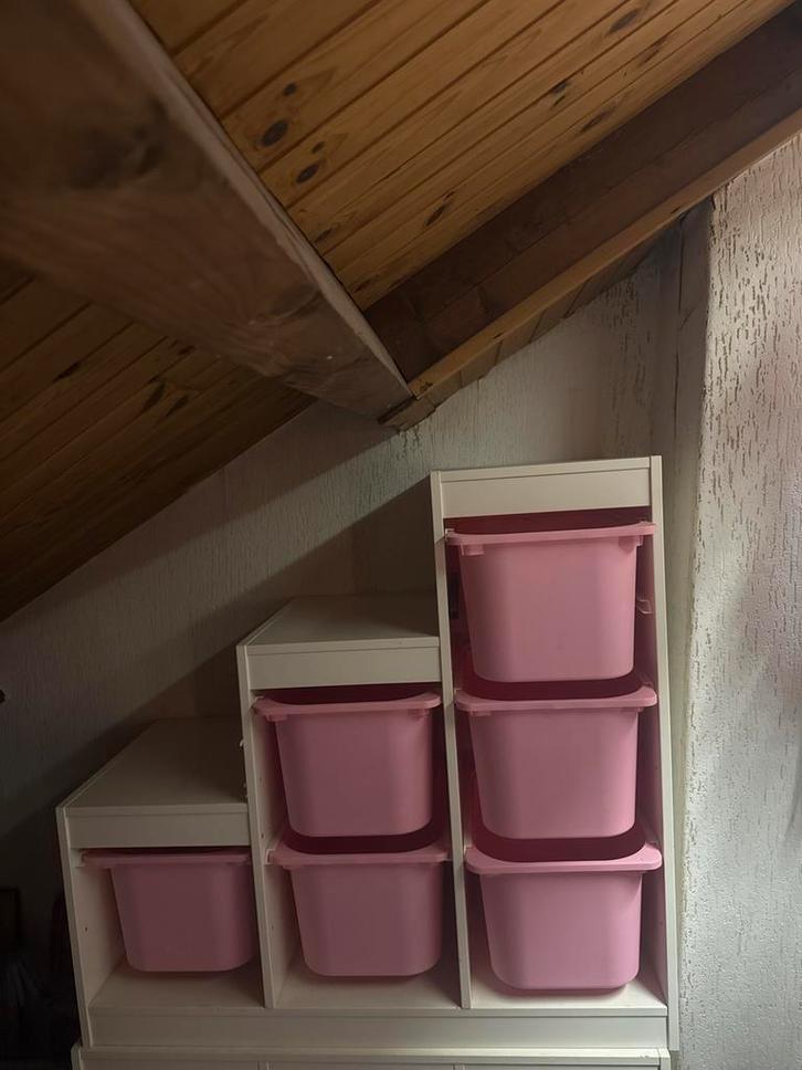 2 IKEA TROFAST kast met roze bakken, Kinderen en Baby's, Kinderkamer | Overige Meubels, Ophalen