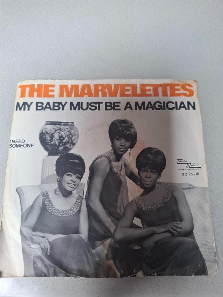 The Marvelettes/ My baby must be a magican 1968, Cd's en Dvd's, Vinyl Singles, Gebruikt, Single, R&B en Soul, 7 inch, Ophalen of Verzenden