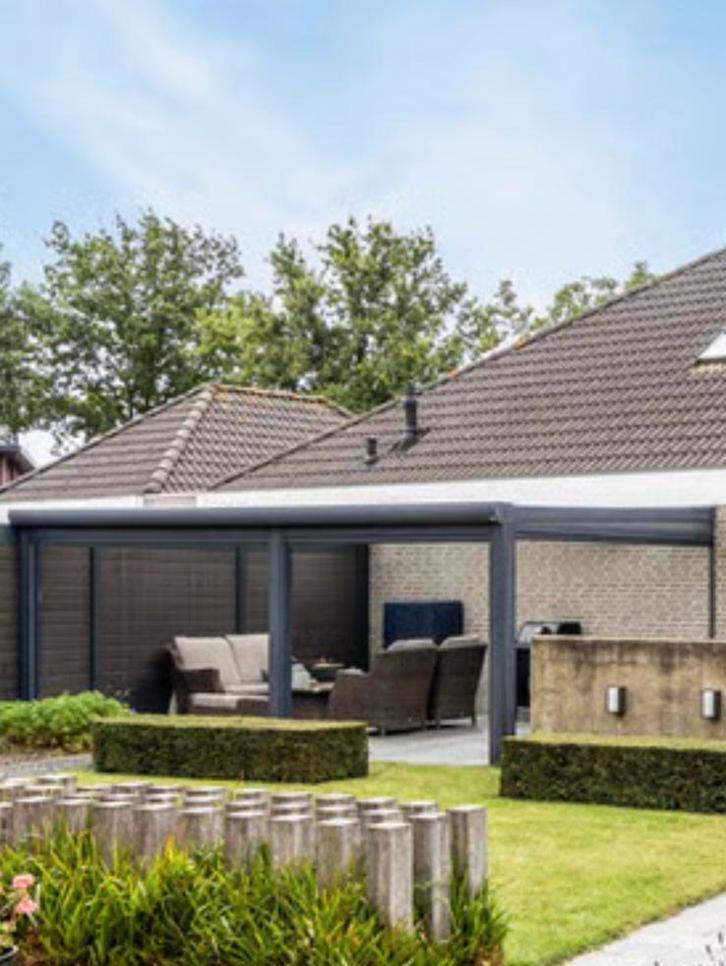 Aluminium overkapping glazen dak, Tuin en Terras, Overkappingen, Zo goed als nieuw, Serre, Ophalen