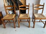 3 x retro stoel met zitting van riet, Ophalen