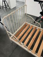 Wit metalen bed, Huis en Inrichting, Slaapkamer | Bedden, Gebruikt, 90 cm, Eenpersoons, Wit