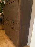 Mooie set: 2 kasten, tafel en salontafel, Ophalen, Gebruikt, 70 tot 120 cm, Eikenhout